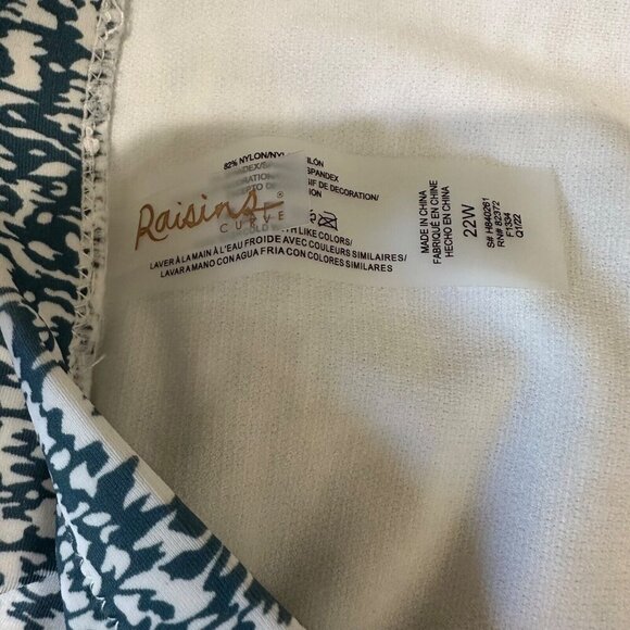 Raisins Curve Trendy Plus Size 22W Blue Costa High-Waisted Bikini Bottoms NWT - Picture 7 of 7